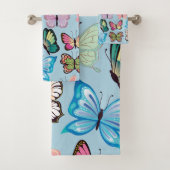 Kleurrijk patroonpatroonpasta lichtblauw bad handdoek (Insitu)