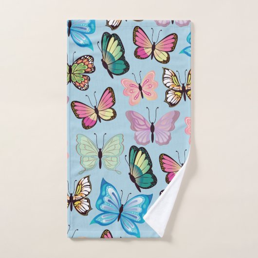 Kleurrijk patroonpatroonpasta lichtblauw bad handdoek (Handdoek)