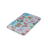 Kleurrijk patroonpatroonpasta lichtblauw badmat (Gekanteld)