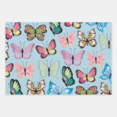 Kleurrijk patroonpatroonpasta lichtblauw inpakpapier vel (Voorkant)