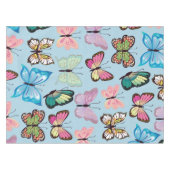 Kleurrijk patroonpatroonpasta lichtblauw tafelkleed (Voorkant (Horizontaal))