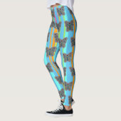 Kleurrijk patroonpatroonpatroonlegger leggings (Links)