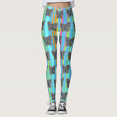 Kleurrijk patroonpatroonpatroonlegger leggings (Voorkant)