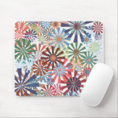 Kleurrijk patroonvormig vormgeving muismat (Met muis)