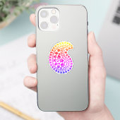 Kleurrijk paw Print Paisley Patroon Sticker (Telefoon)