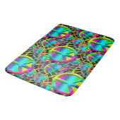 Kleurrijk PEACE naadloos patroon + uw ideeën Badmat (Gekanteld)