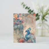 Kleurrijk Peacock Briefkaart (Staand voorkant)