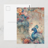 Kleurrijk Peacock Briefkaart (Voorkant / Achterkant)