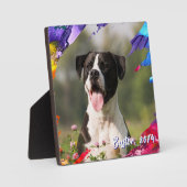 Kleurrijk penseelstreek fotolijst plaquette fotoplaat (Voorkant)