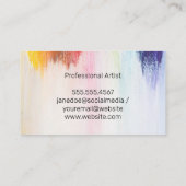 Kleurrijk | Penseelstreken | Artiest | Penselen Visitekaartje (Achterkant)