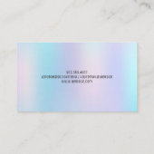 Kleurrijk | Penseelstreken | Holografisch verloop Visitekaartje (Achterkant)