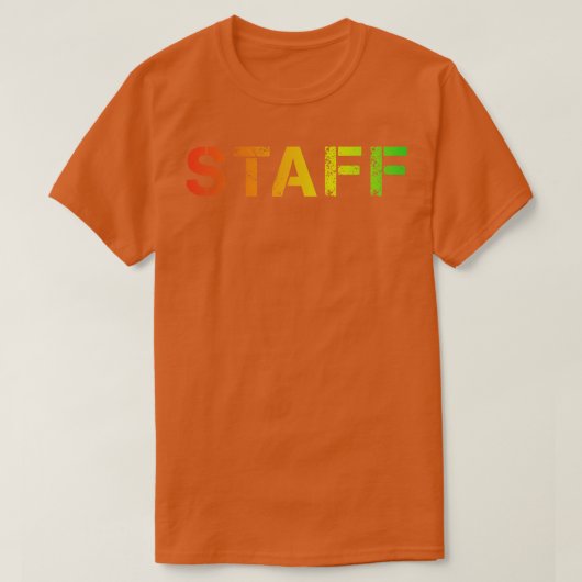 Kleurrijk PERSONEEL T-shirt (Design voorkant)
