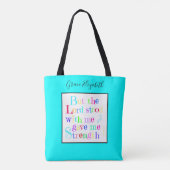 Kleurrijk, persoonlijk, met de Verse van de Manusc Tote Bag (Achterkant)