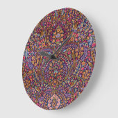 Kleurrijk Perzisch Rug Patroon Grote Klok (Hoek)