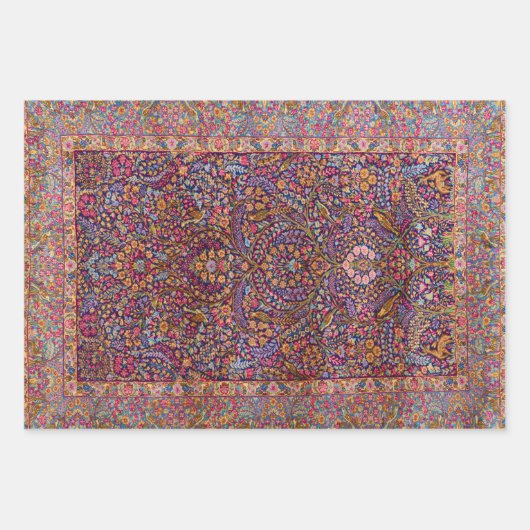 Kleurrijk Perzisch Rug Patroon Inpakpapier Vel (Voorkant)
