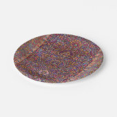 Kleurrijk Perzisch Rug Patroon Papieren Bordje (Gekanteld)