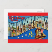  kleurrijk Philadelphia Briefkaart (Voorkant / Achterkant)