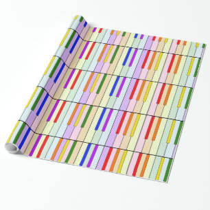 Kleurrijk pianoinpakpapier cadeaupapier