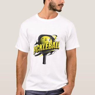 Kleurrijk Pickleball T-shirt | Moderne sporttypogr