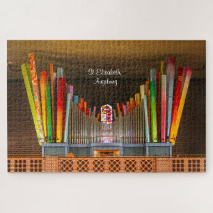 Kleurrijk pijporgel in Augsburg puzzel Legpuzzel