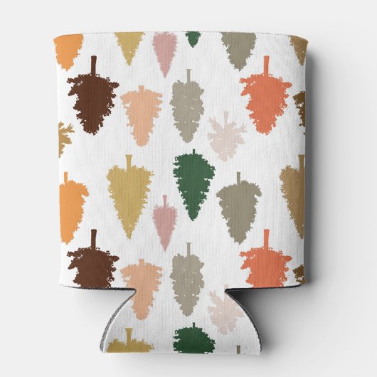 Kleurrijk pineboompatroon blikjeskoeler (Achterkant)
