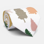 Kleurrijk pineboompatroon stropdas (Opgerold)