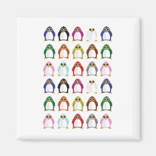Kleurrijk Pinguïn Patroon Cute Kawaii Leuke Decora Magneet