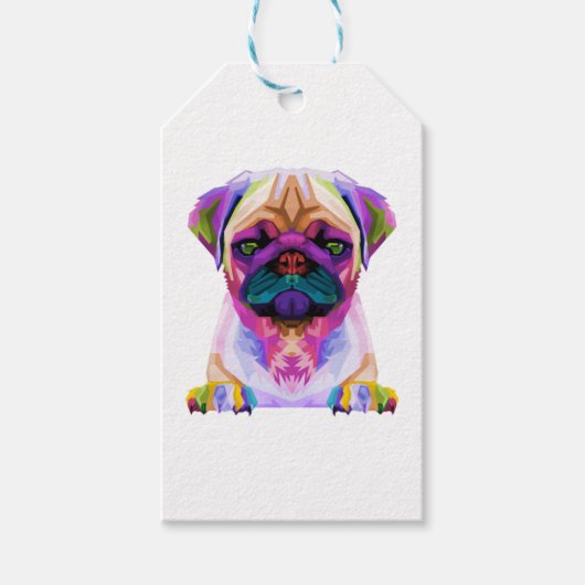 Kleurrijk Pit bull T-Shirt, Pitbull Lover T-shirt, Cadeaulabel (Voorkant)