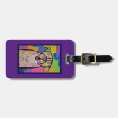 Kleurrijk pit-ontwerp op bagagelabel (Voorkant horizontaal)