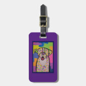 Kleurrijk pit-ontwerp op bagagelabel (Voorkant verticaal)