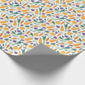 Kleurrijk plantaardig patroon met Oranje naam Cadeaupapier (Hoek)