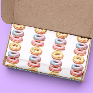 Kleurrijk Plezier Donut Patroon Tissuepapier