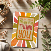Kleurrijk Plezier Opgewekt Dank je simpel Geel Bedankkaart