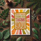 Kleurrijk Plezier Opgewekt Dank je simpel Geel Bedankkaart