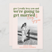 kleurrijk plezier Save The Date met afbeelding Kaart (Voorkant / Achterkant)