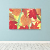 Kleurrijk Plezierige Herfst Bladeren Gewikkelde Ca Canvas Afdruk (Insitu (Houten vloer))