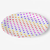 Kleurrijk poka Dots patroon Papieren Bordje (Gekanteld)