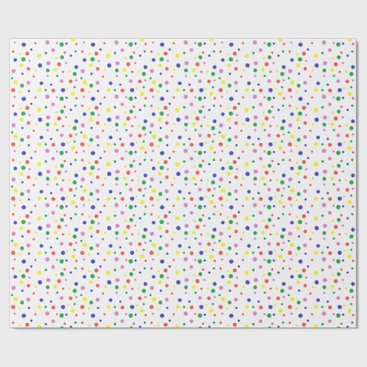 Kleurrijk poka Dots Wrapping Paper Cadeaupapier (Vlak)