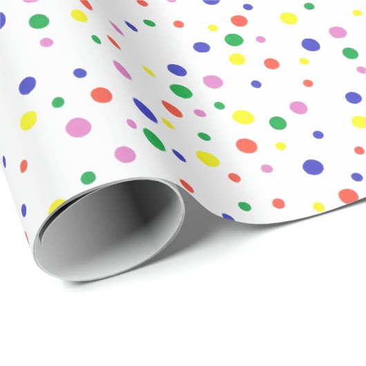 Kleurrijk poka Dots Wrapping Paper Cadeaupapier (Rol Hoek)