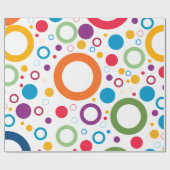 Kleurrijk poka-puntcirkels Verpakkingspapier Cadeaupapier (Vlak)