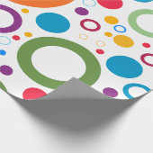 Kleurrijk poka-puntcirkels Verpakkingspapier Cadeaupapier (Hoek)