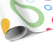 Kleurrijk poka-puntcirkels Verpakkingspapier Cadeaupapier (Rol Hoek)