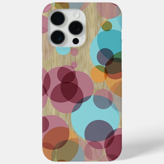 Kleurrijk poka stipt kunstpatroon op houtkorrel Case-Mate iPhone case (Achterkant)