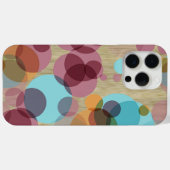 Kleurrijk poka stipt kunstpatroon op houtkorrel Case-Mate iPhone case (Achterkant (horizontaal))