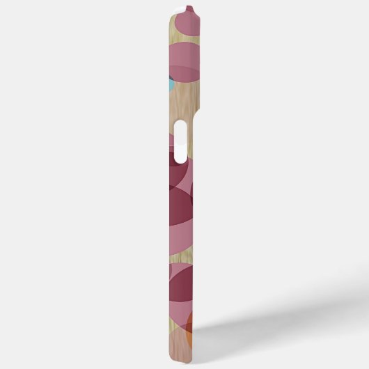 Kleurrijk poka stipt kunstpatroon op houtkorrel Case-Mate iPhone case (Achterkant / Rechts)