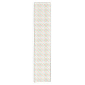 Kleurrijk Polka Dot Pattern White Korte Tafelloper (Voorkant)