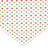 Kleurrijk Polka Dot Pattern White Korte Tafelloper (Hoek)