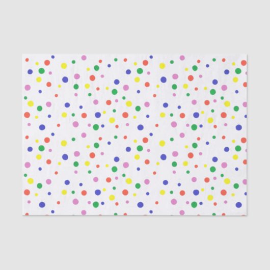 Kleurrijk Polka Dots Tissue Papier (Voorkant)