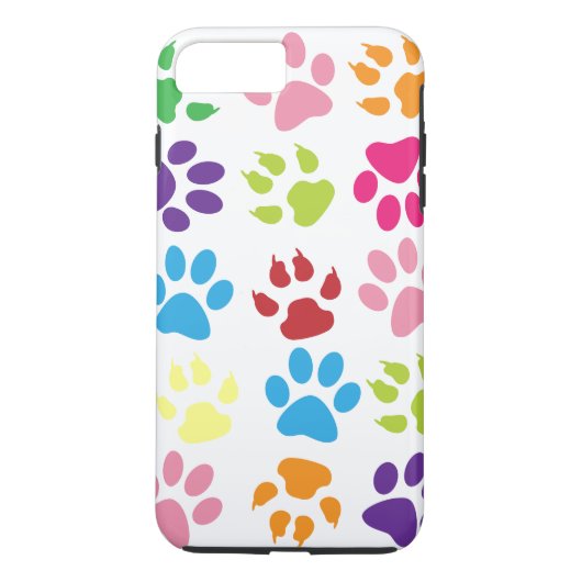 Kleurrijk Pootafdrukken Patroon Case-Mate iPhone Case (Achterkant)