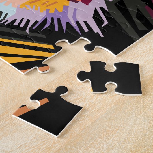 Kleurrijk Pop Art Monkey-portret Legpuzzel (Zijkant)